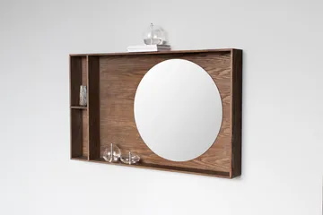 Show-me spiegel met plank large - Dark oiled - Mette Ditmer