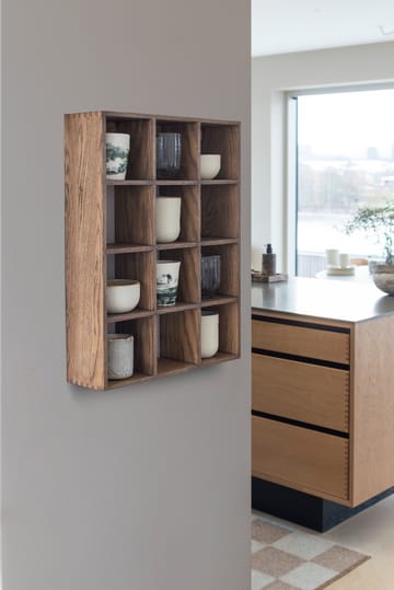 Showcase wandplank 40x53 cm - Dark oiled oak - Mette Ditmer