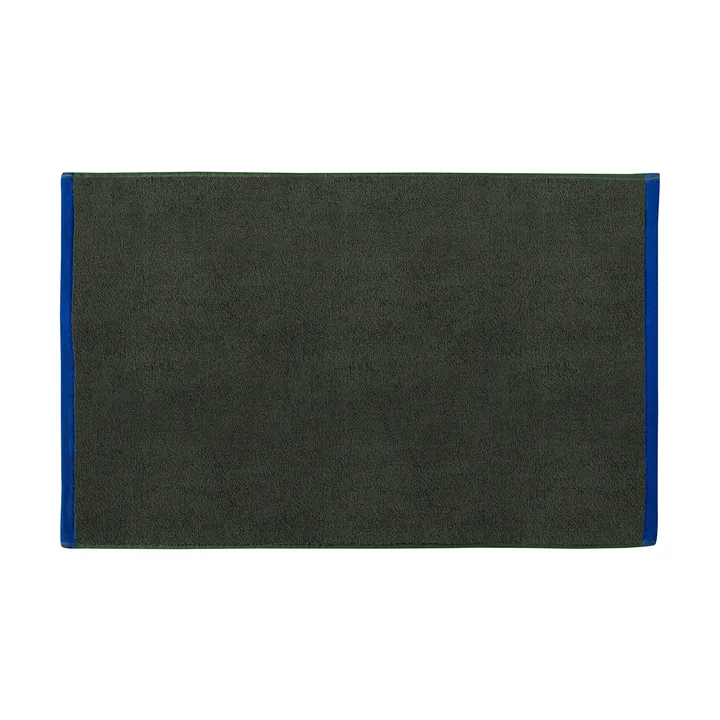 Soft badmat 50x80 cm - Dark olive-light blue - Mette Ditmer