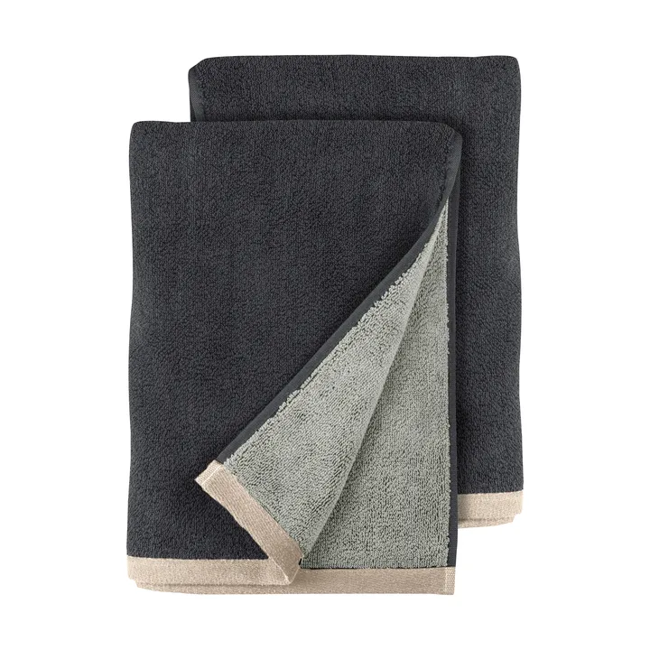 Soft gastendoek 40x55 cm 2-pack - Grijs (grijs), 40x55 cm - Mette Ditmer
