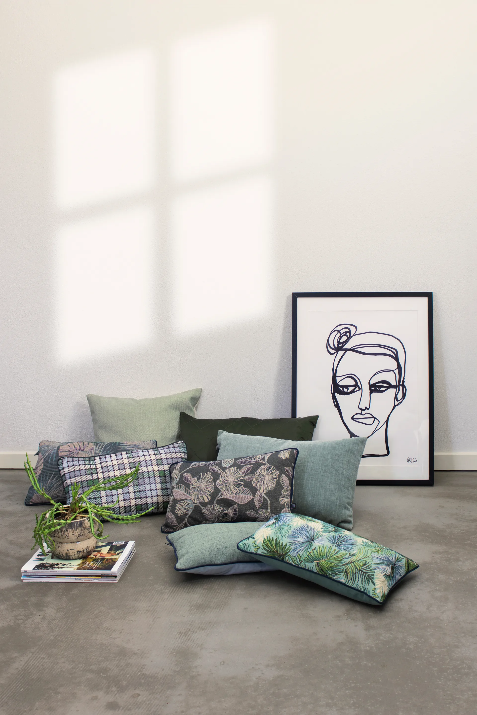 Spectrum kussen 50x50 cm, Green-kit Mette Ditmer