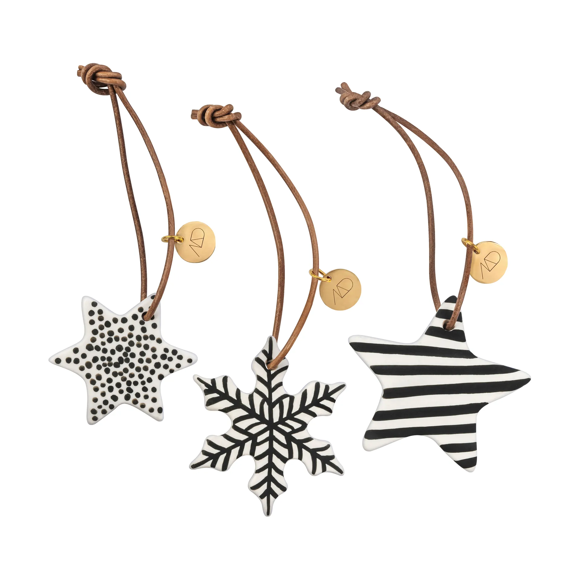 Star kerstboomhanger 3-delig, Black Mette Ditmer