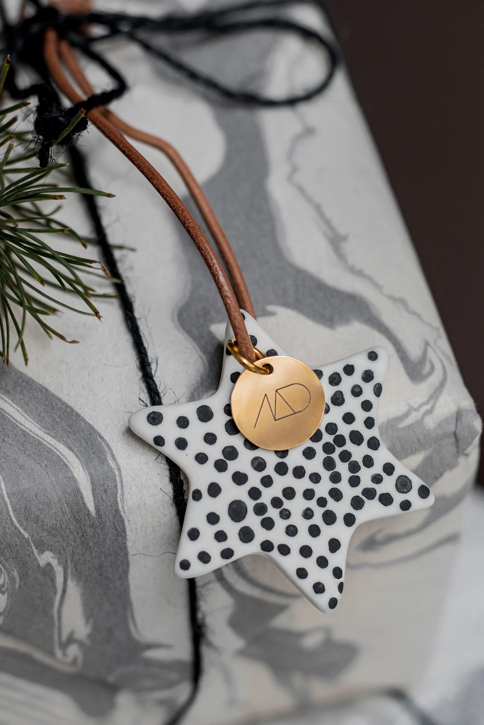 Star kerstboomhanger 3-delig, Black Mette Ditmer