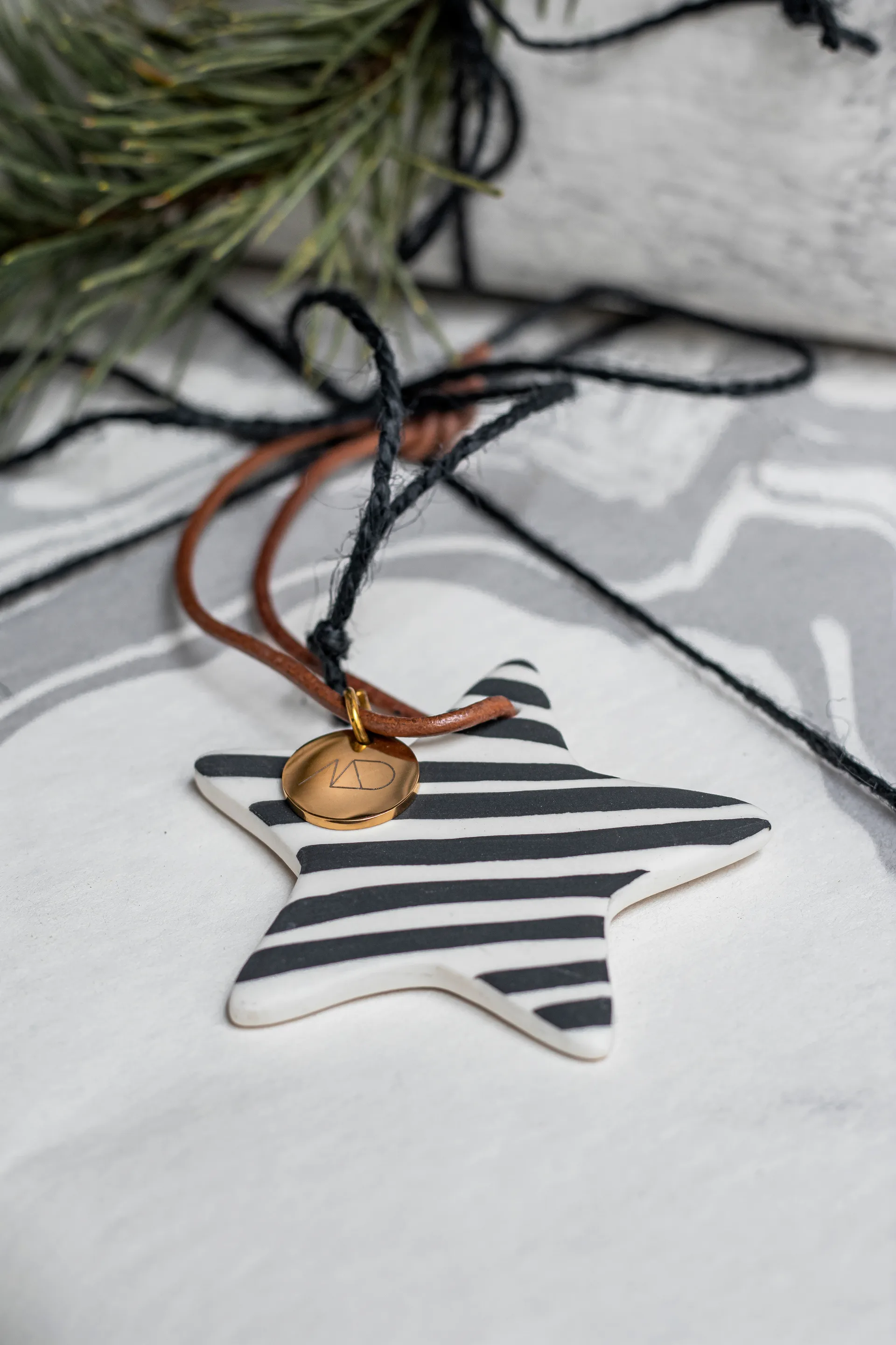 Star kerstboomhanger 3-delig, Black Mette Ditmer