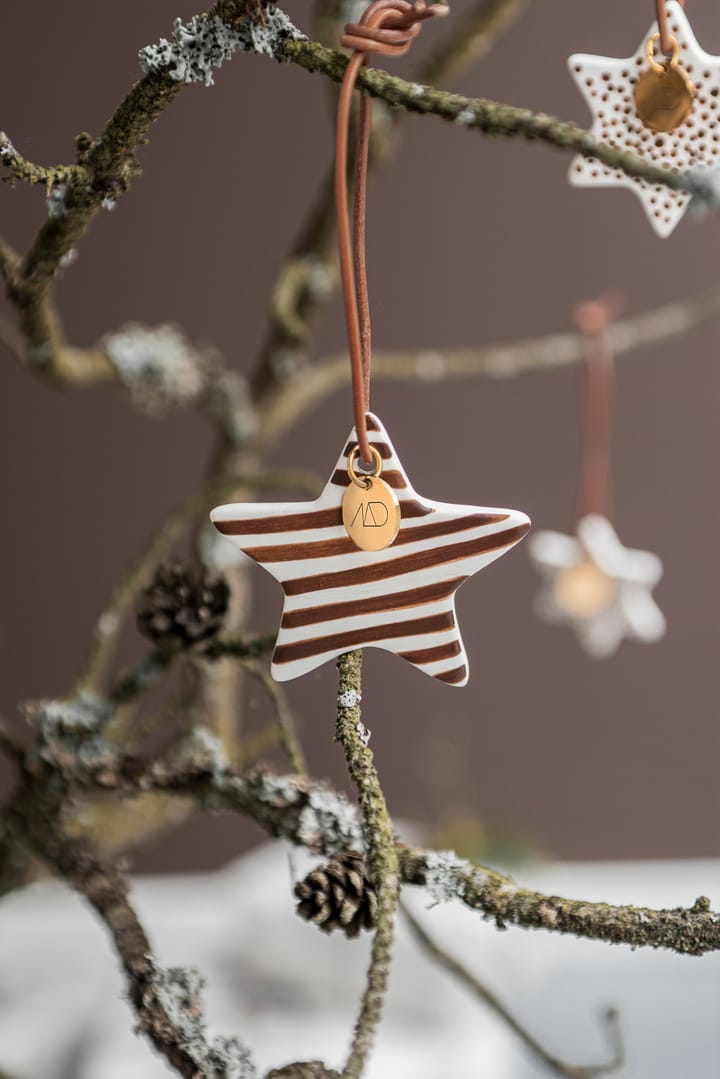 Star kerstboomhanger 3-delig, Walnut Mette Ditmer