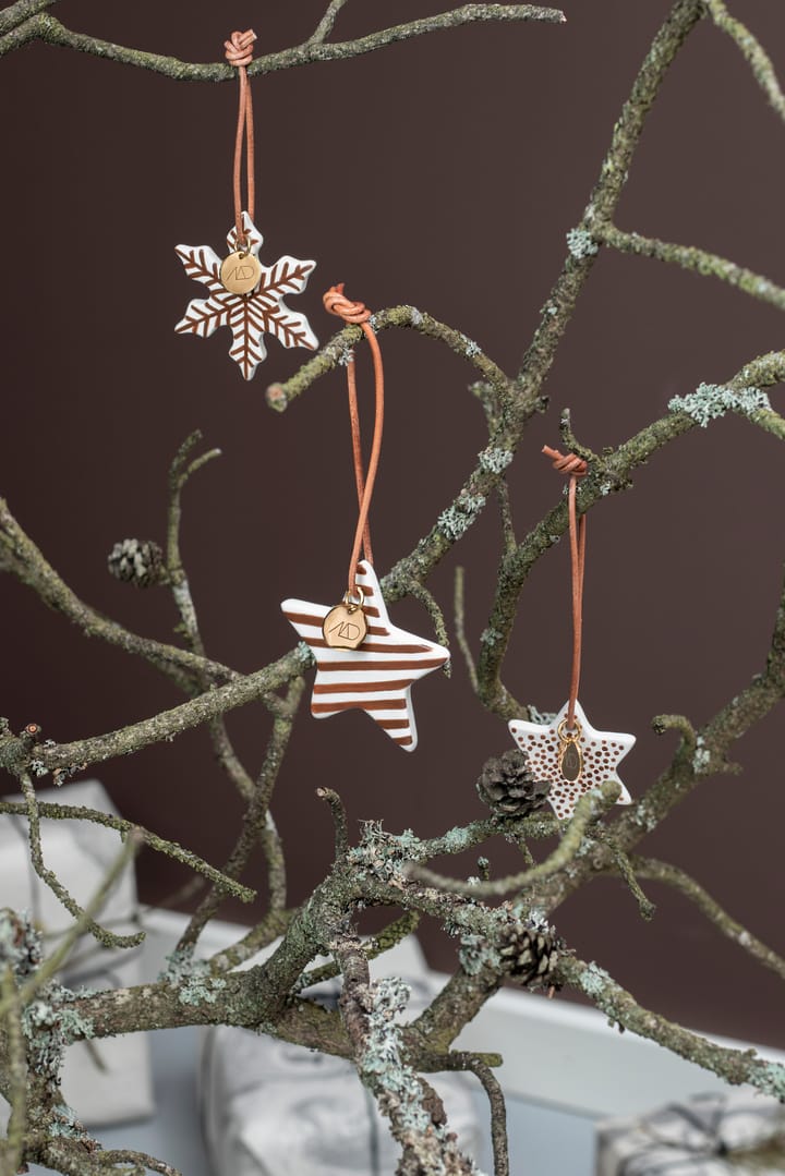 Star kerstboomhanger 3-delig, Walnut Mette Ditmer