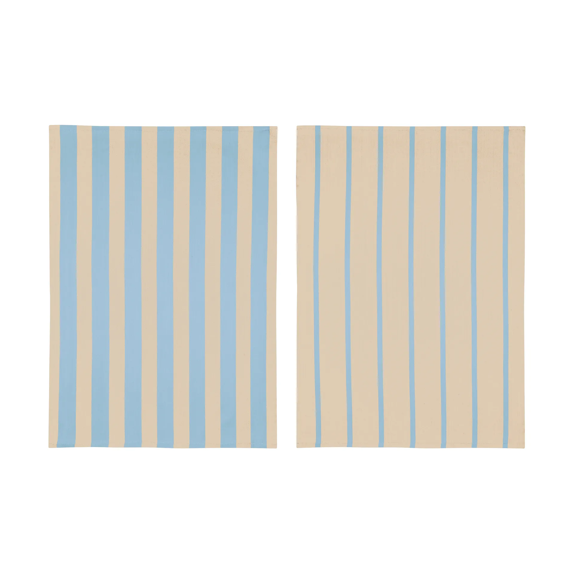 Stripes keukendoek 50x70 cm 2-pack, Blauw-Beige (blauw-beige), 50x70 cm Mette Ditmer
