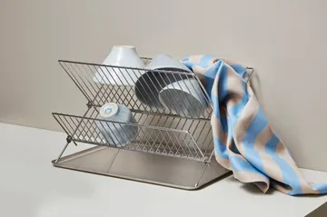 Stripes keukendoek 50x70 cm 2-pack - Blauw-Beige (blauw-beige), 50x70 cm - Mette Ditmer