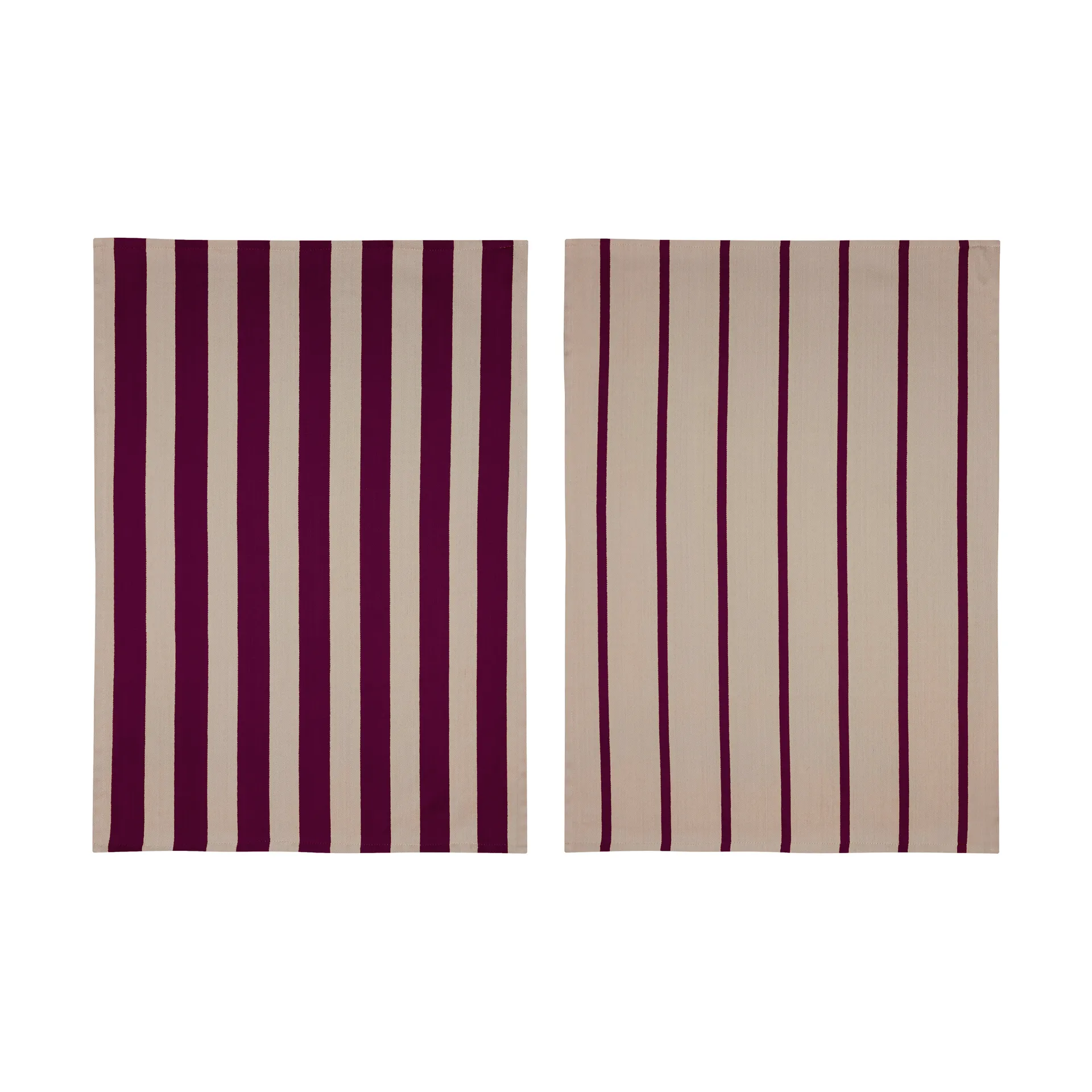 Stripes keukendoek 50x70 cm 2-pack, Rood-Beige (rood-beige), 50x70 cm Mette Ditmer