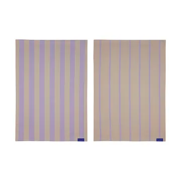 Stripes keukendoek 50x70 cm 2-pack - Sand - Mette Ditmer