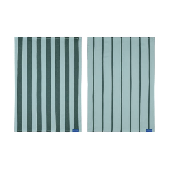 Stripes  keukenhanddoek 50x70 cm 2-pack - Mint - Mette Ditmer