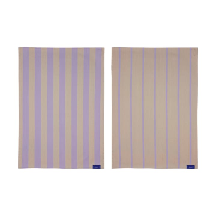Stripes  keukenhanddoek 50x70 cm 2-pack - Sand - Mette Ditmer