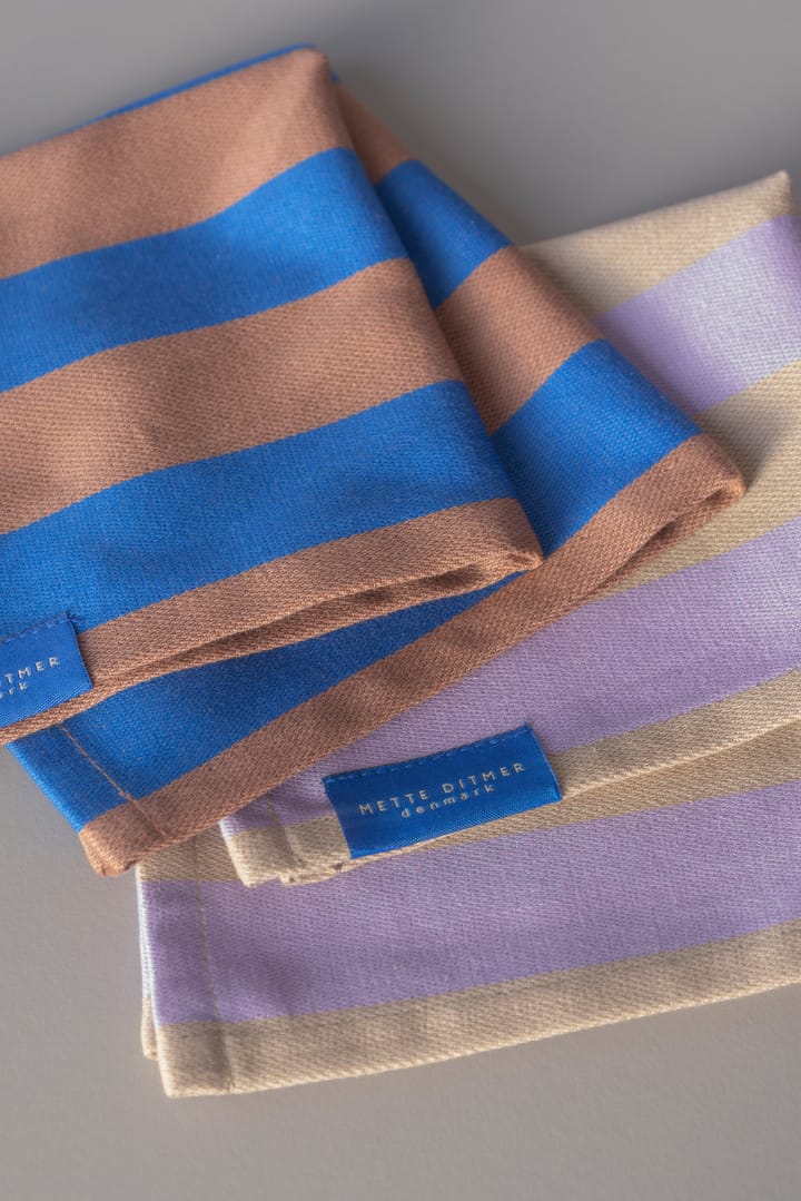 Stripes  vaatdoek 33x33 cm 2-pack, Blush Mette Ditmer