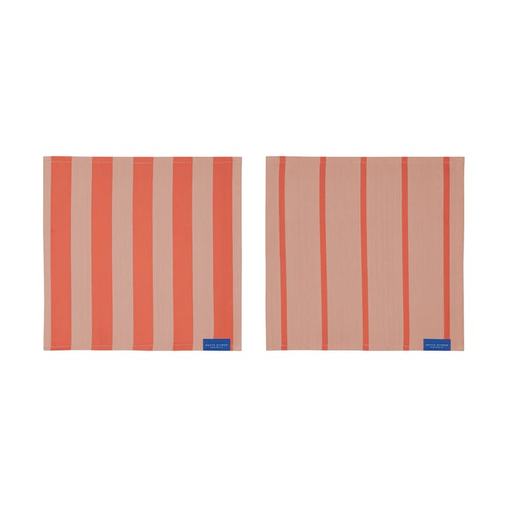 Stripes  vaatdoek 33x33 cm 2-pack - Latte - Mette Ditmer