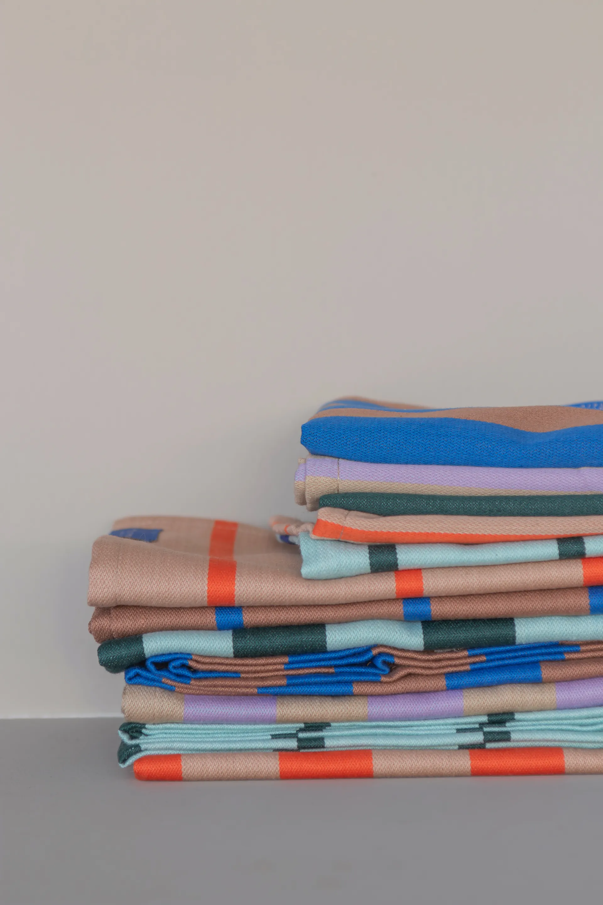 Stripes  vaatdoek 33x33 cm 2-pack, Latte Mette Ditmer