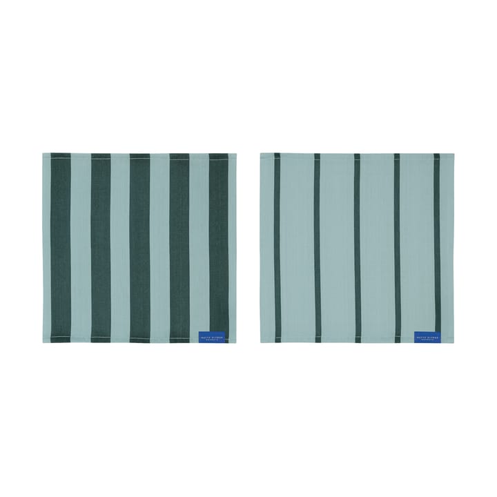 Stripes  vaatdoek 33x33 cm 2-pack - Mint - Mette Ditmer