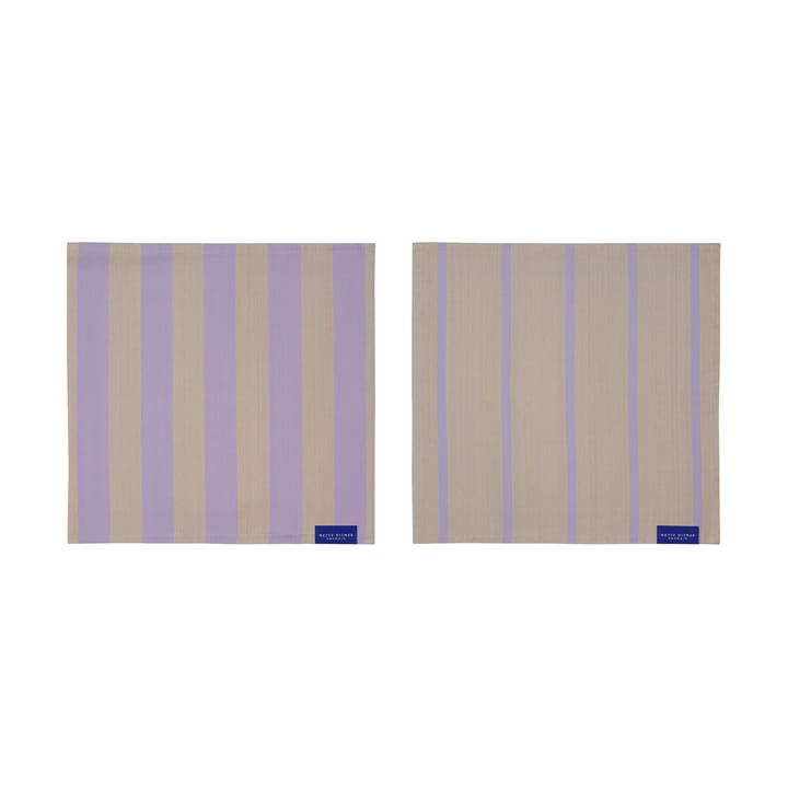 Stripes  vaatdoek 33x33 cm 2-pack - Sand - Mette Ditmer