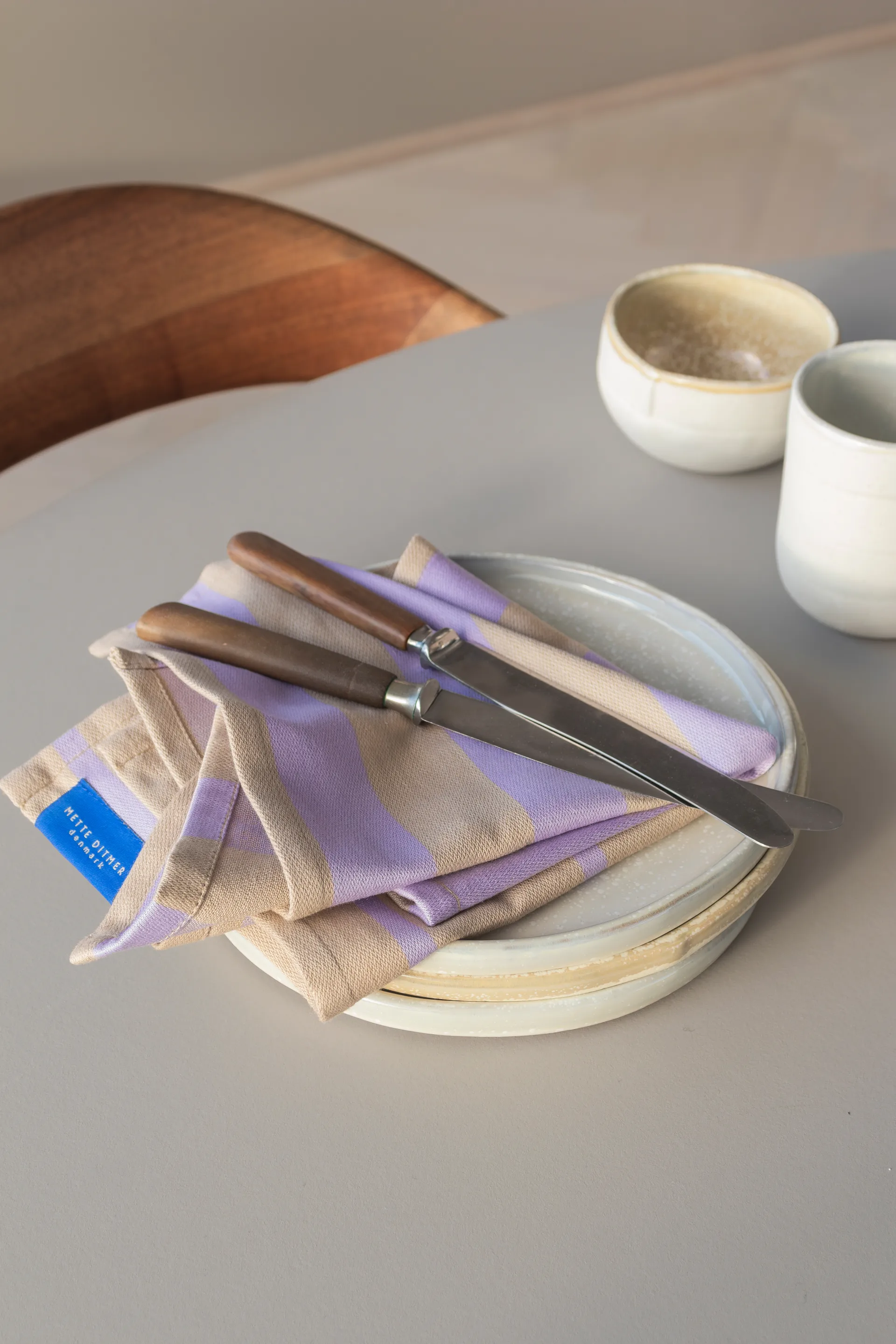 Stripes  vaatdoek 33x33 cm 2-pack, Sand Mette Ditmer