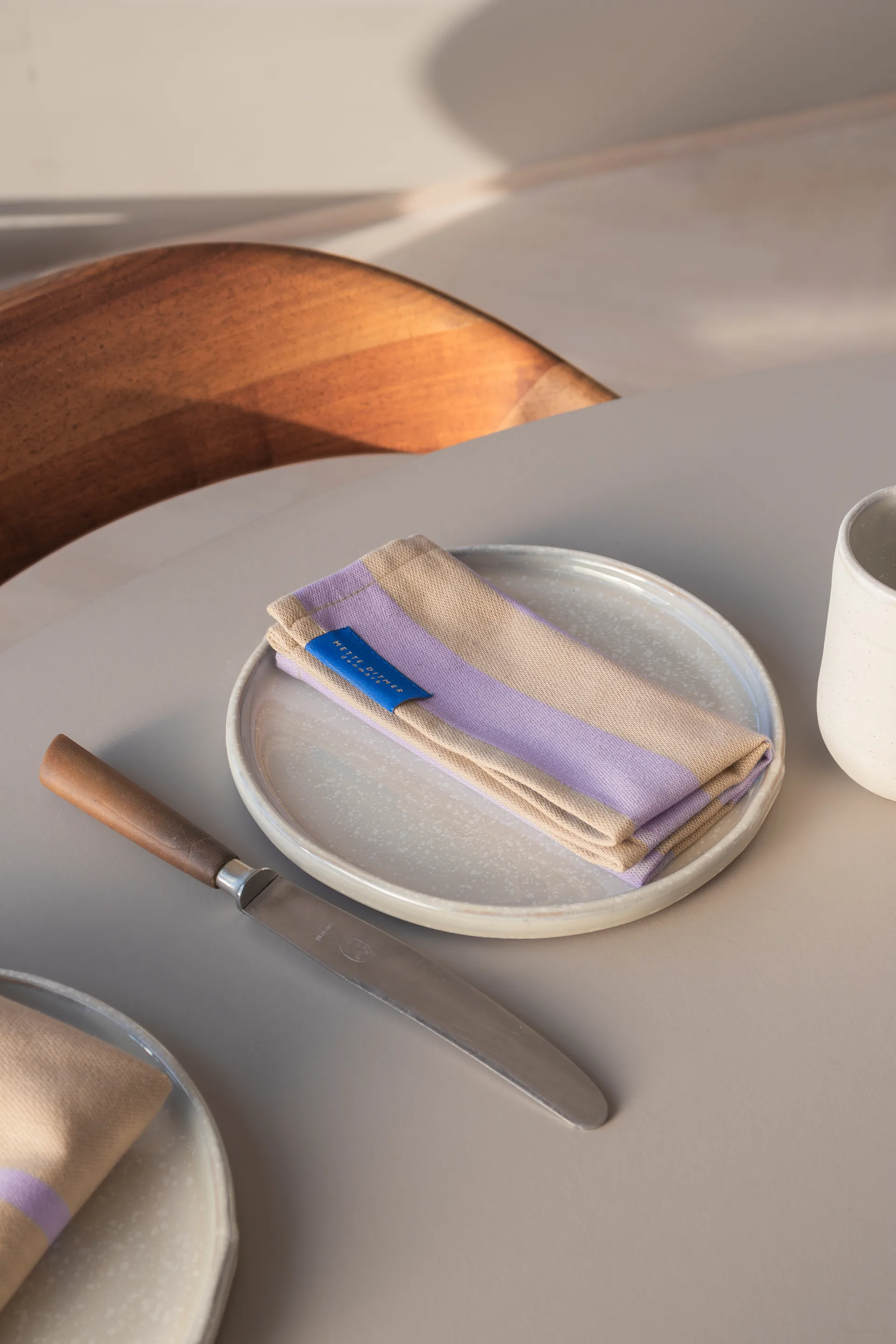 Stripes  vaatdoek 33x33 cm 2-pack, Sand Mette Ditmer