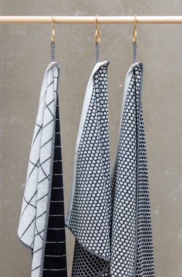 Tile Stone gastenhanddoek 38x60 cm 2-pack - Black-Off-white - Mette Ditmer