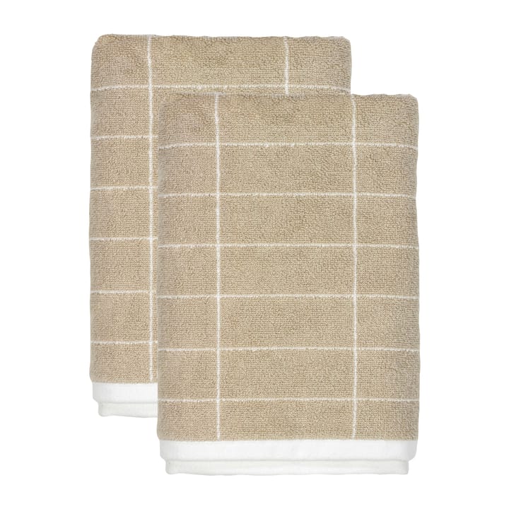 Tile Stone gastenhanddoek 38x60 cm 2-pack - Sand-off white - Mette Ditmer