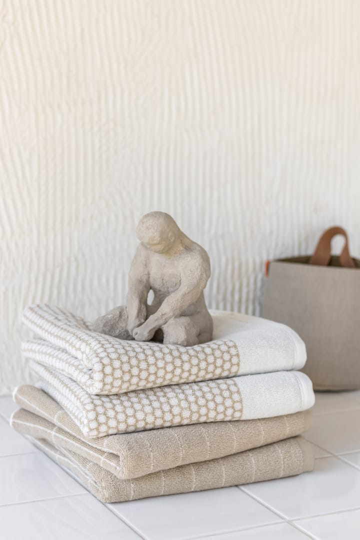 Tile Stone gastenhanddoek 38x60 cm 2-pack, Sand-off white Mette Ditmer
