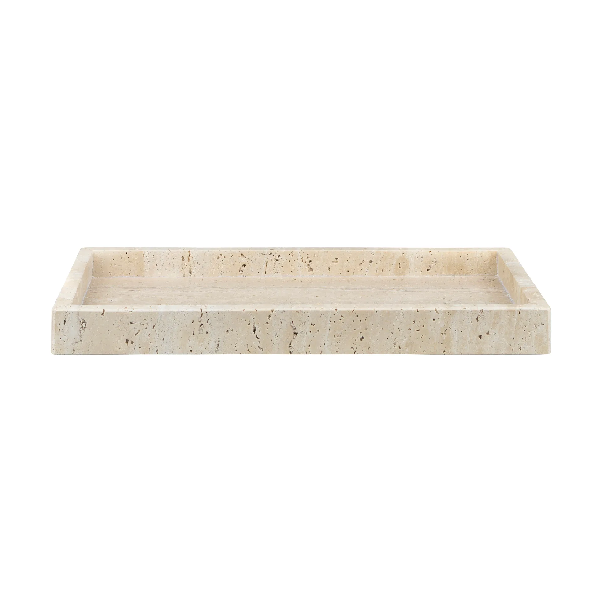 Travertine decoratie dienblad 16x31 cm, Linnen Mette Ditmer