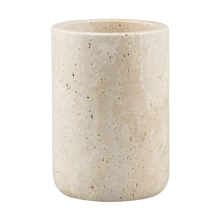 Travertine tandenborstelhouder 10 cm - Linnen - Mette Ditmer
