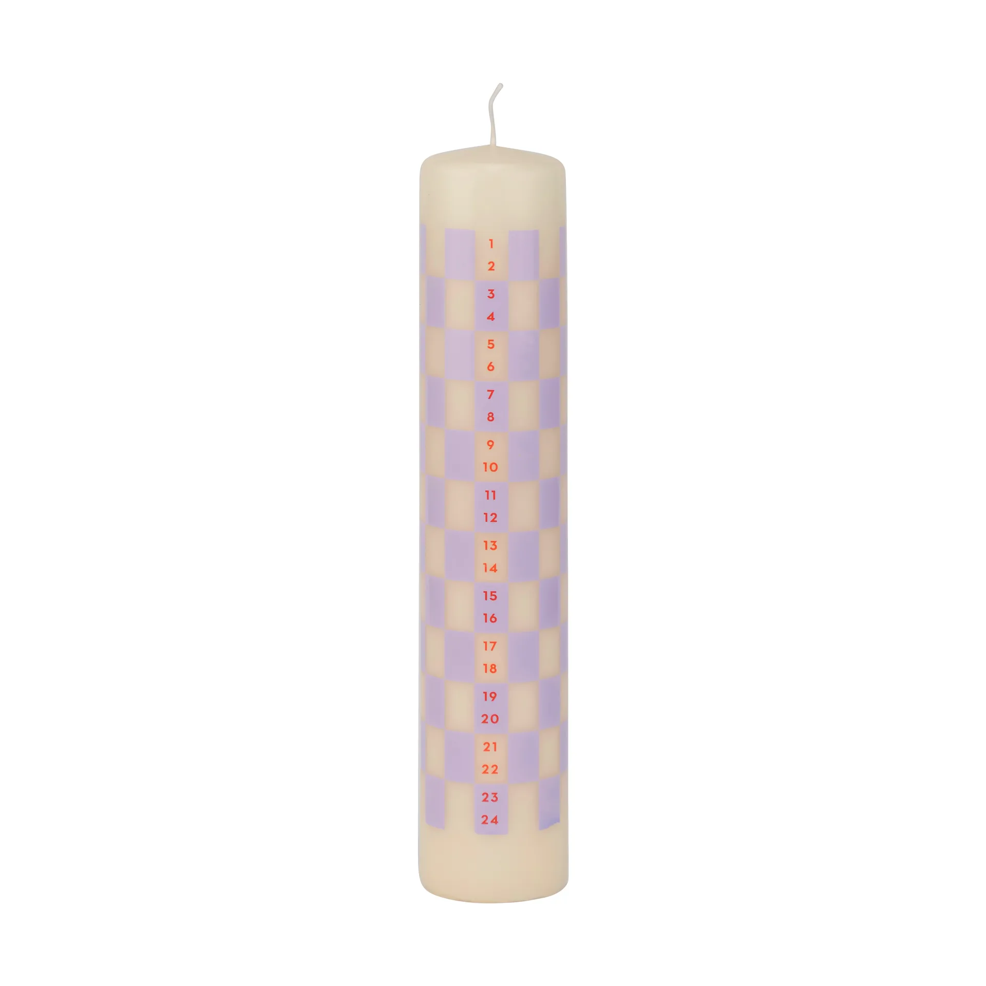 Twentyfour kalenderkaars 25 cm, Light lilac Mette Ditmer