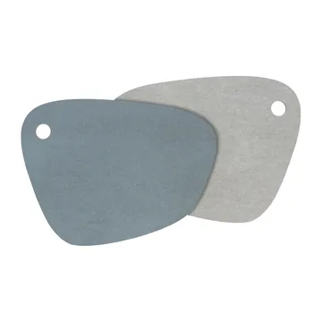 Twin placemat omkeerbaar - Slate blue-light grey - Mette Ditmer
