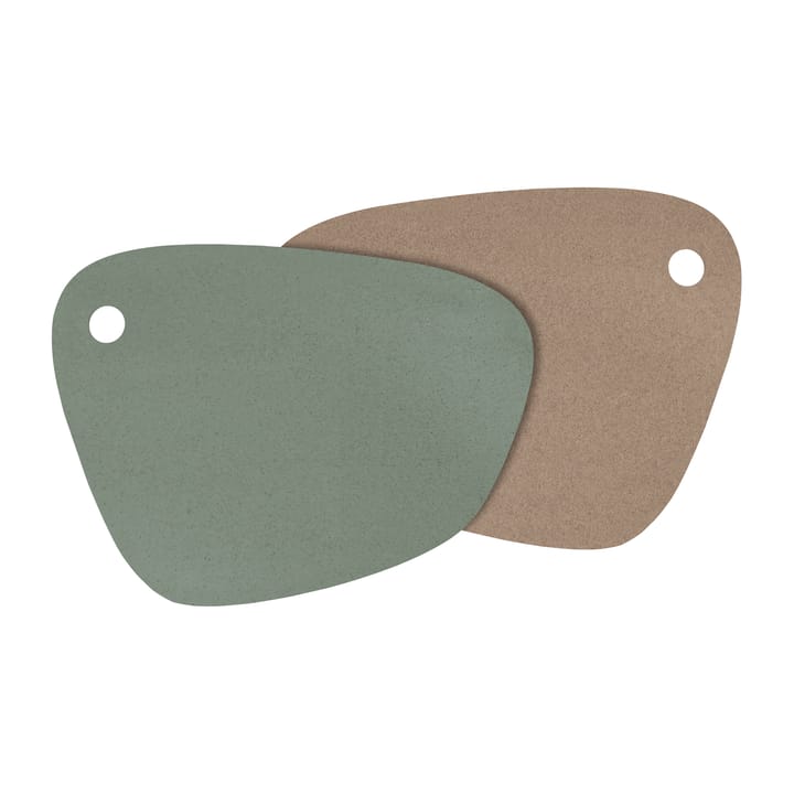 Twin placemat omkeerbaar, Thyme green-cognac Mette Ditmer