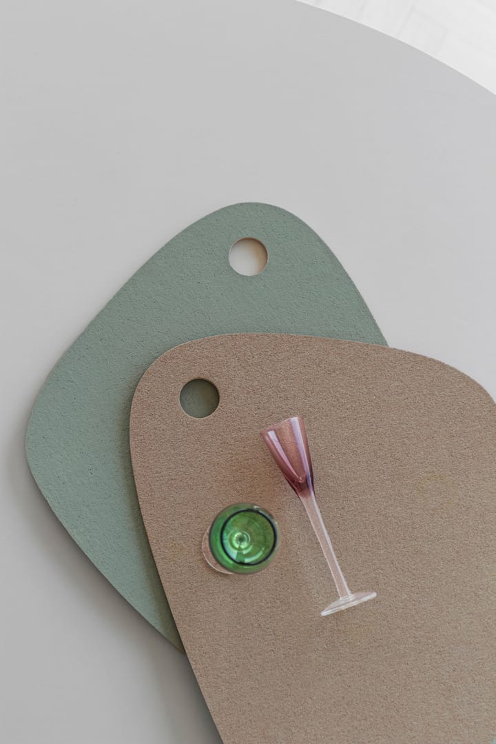 Twin placemat omkeerbaar, Thyme green-cognac Mette Ditmer