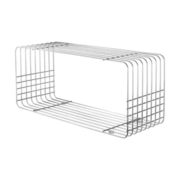 Wire wandplank - Chrome, 31x70x26 cm - Mette Ditmer
