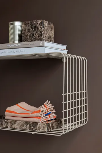Wire wandplank - Sand, 31x70x26 cm - Mette Ditmer