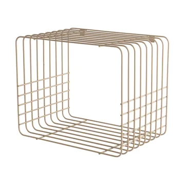 Wire wandplank - Short, beige, 26x38x30,5 cm - Mette Ditmer