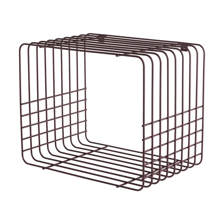 Wire wandplank - Short, rood, 26x38x30,5 cm - Mette Ditmer