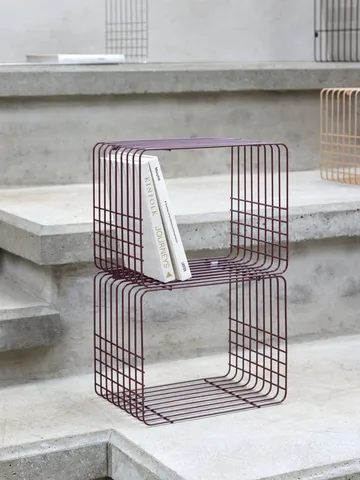 Wire wandplank - Short, rood, 26x38x30,5 cm - Mette Ditmer