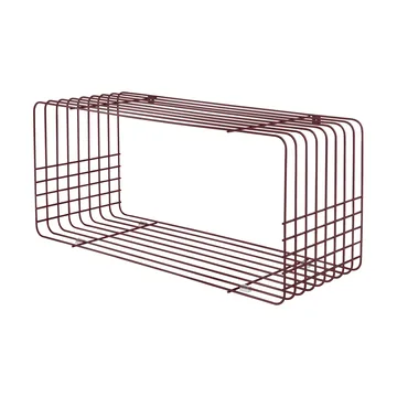 Wire wandplank - Wine, 31x70x26 cm - Mette Ditmer