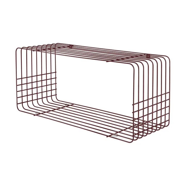 Wire wandplank - Wine, 31x70x26 cm - Mette Ditmer