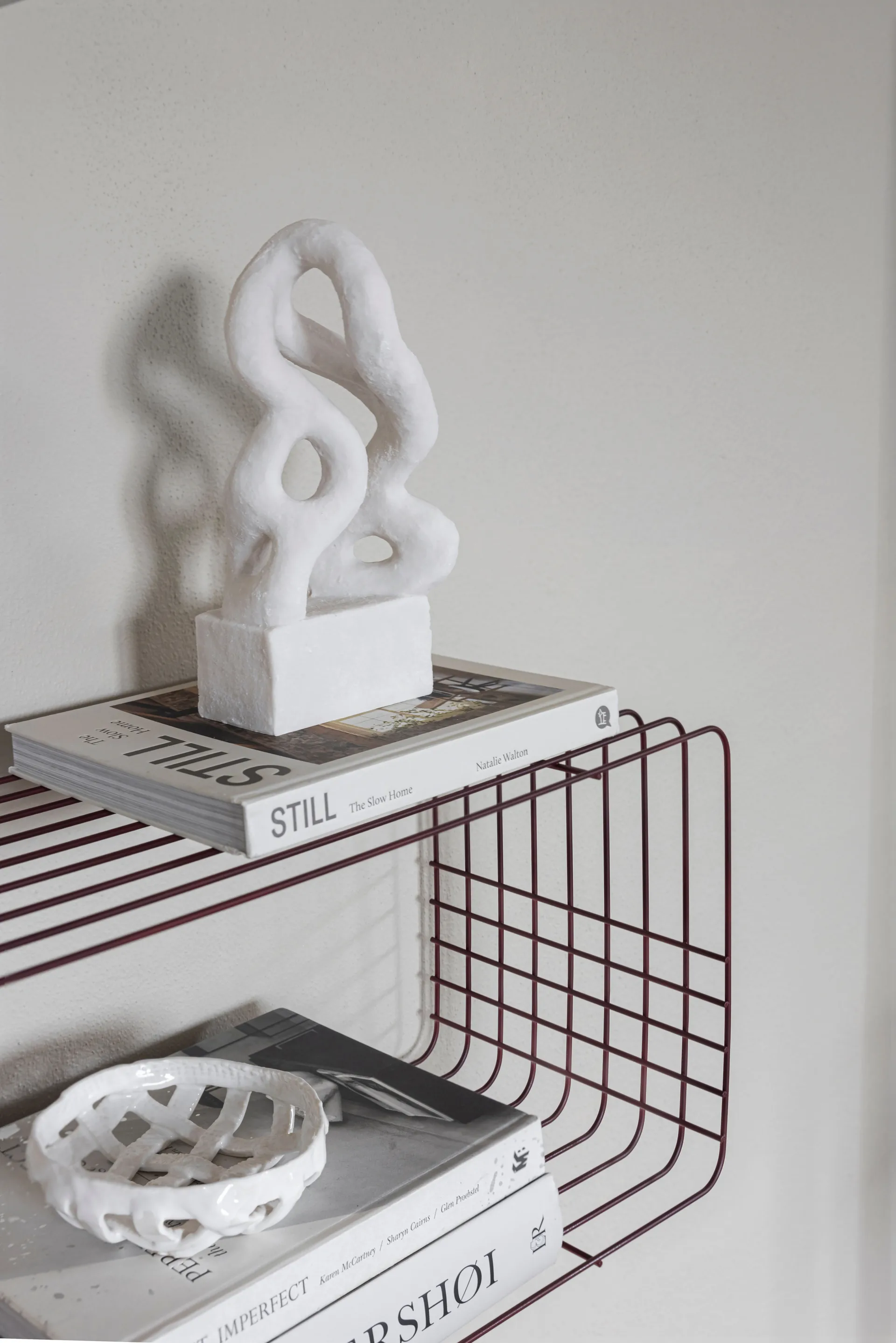 Wire wandrek, Wine, 31x70x26 cm Mette Ditmer