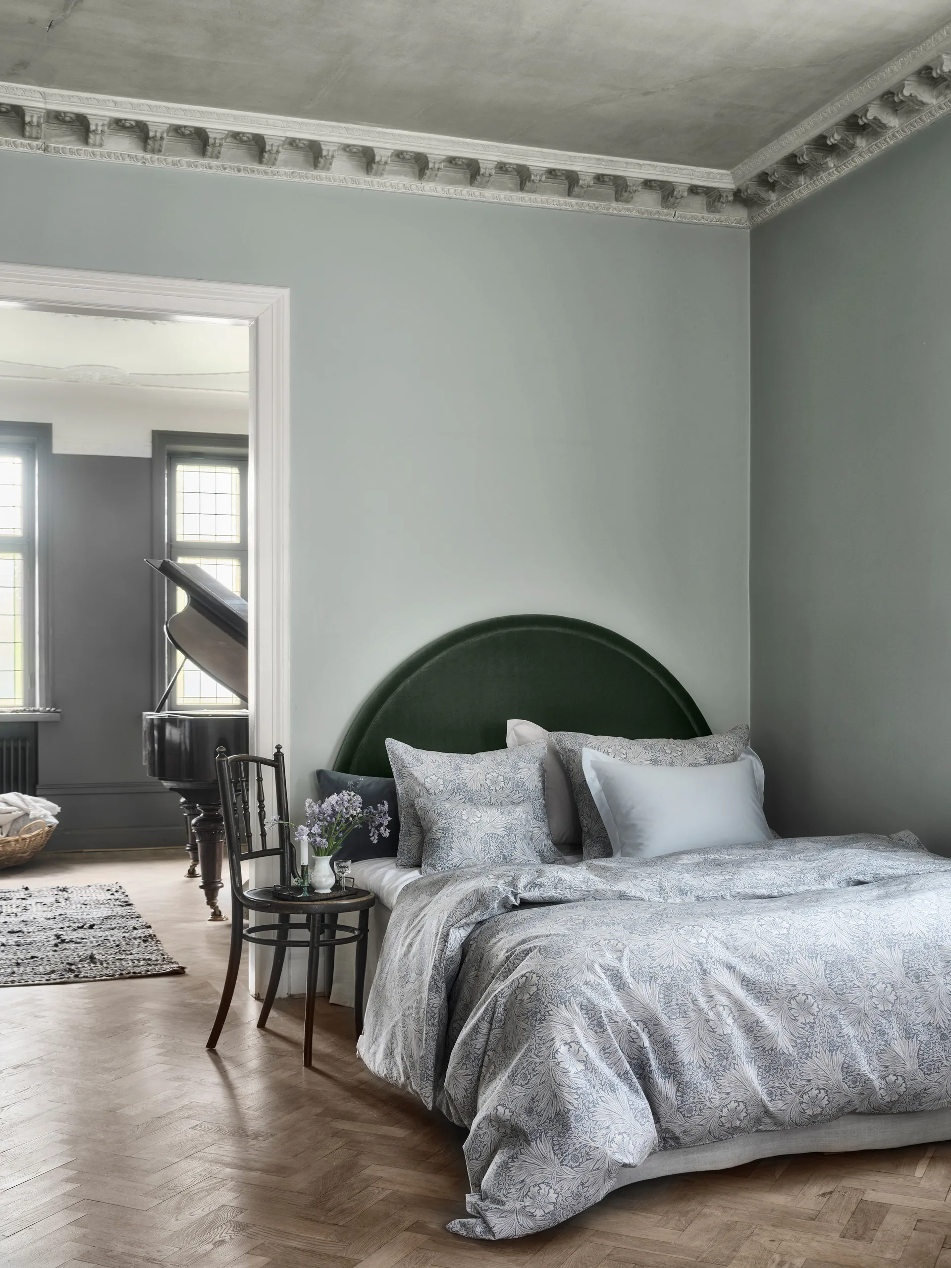 Morris & Co. Marigold Kussensloop, Blauw, 50x60 cm Mille Notti