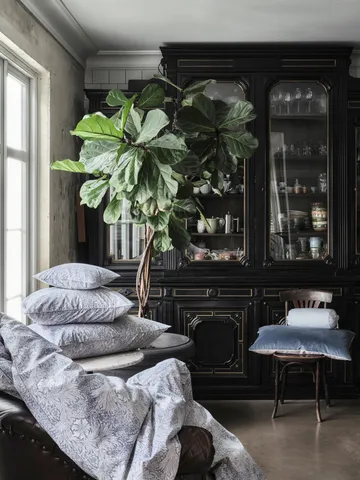 Morris & Co. Marigold Kussensloop - Blauw, 50x60 cm - Mille Notti