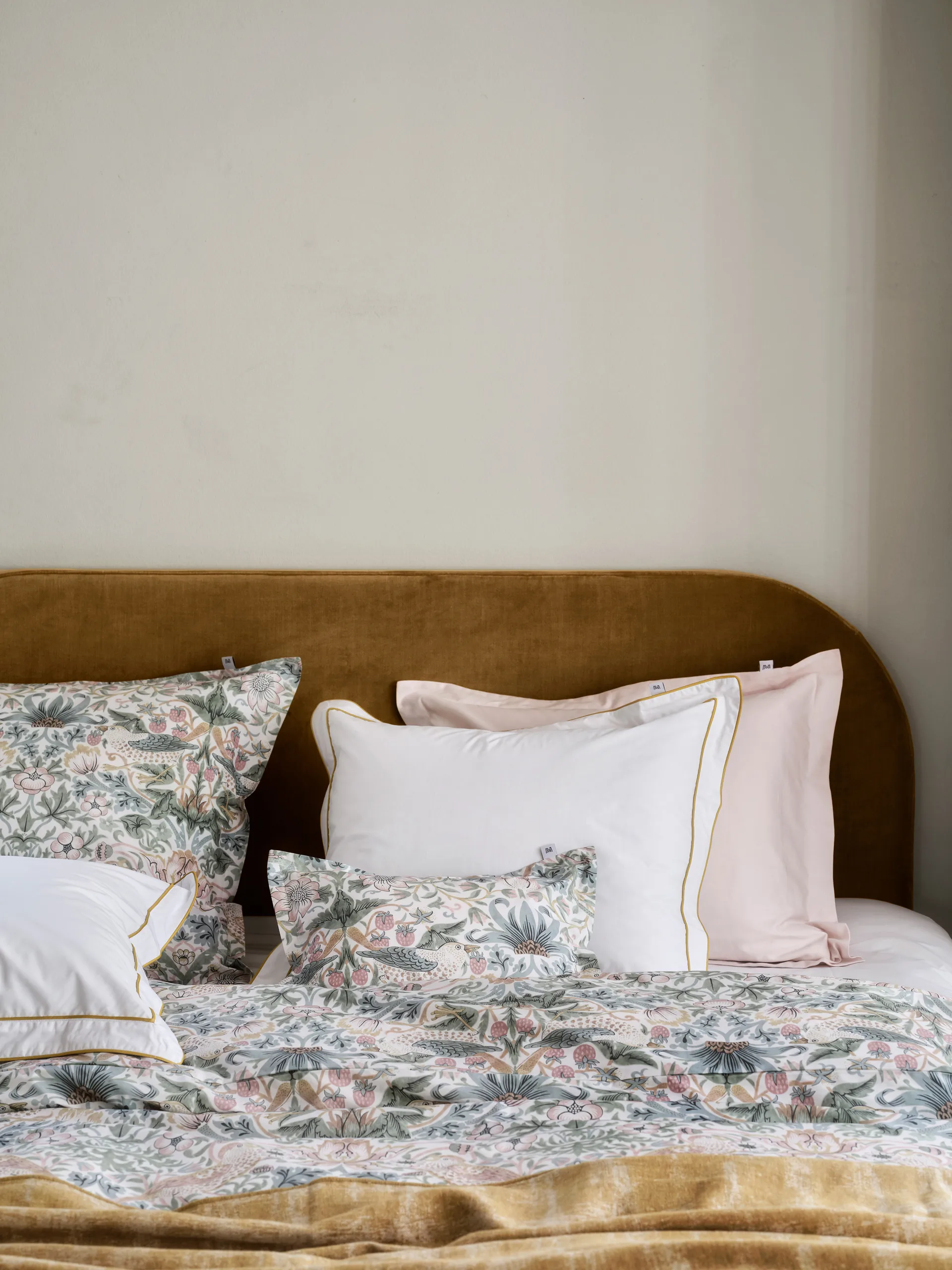 Morris & Co. Strawberry Thief Dekbedovertrek, Groen, 150x210 cm Mille Notti