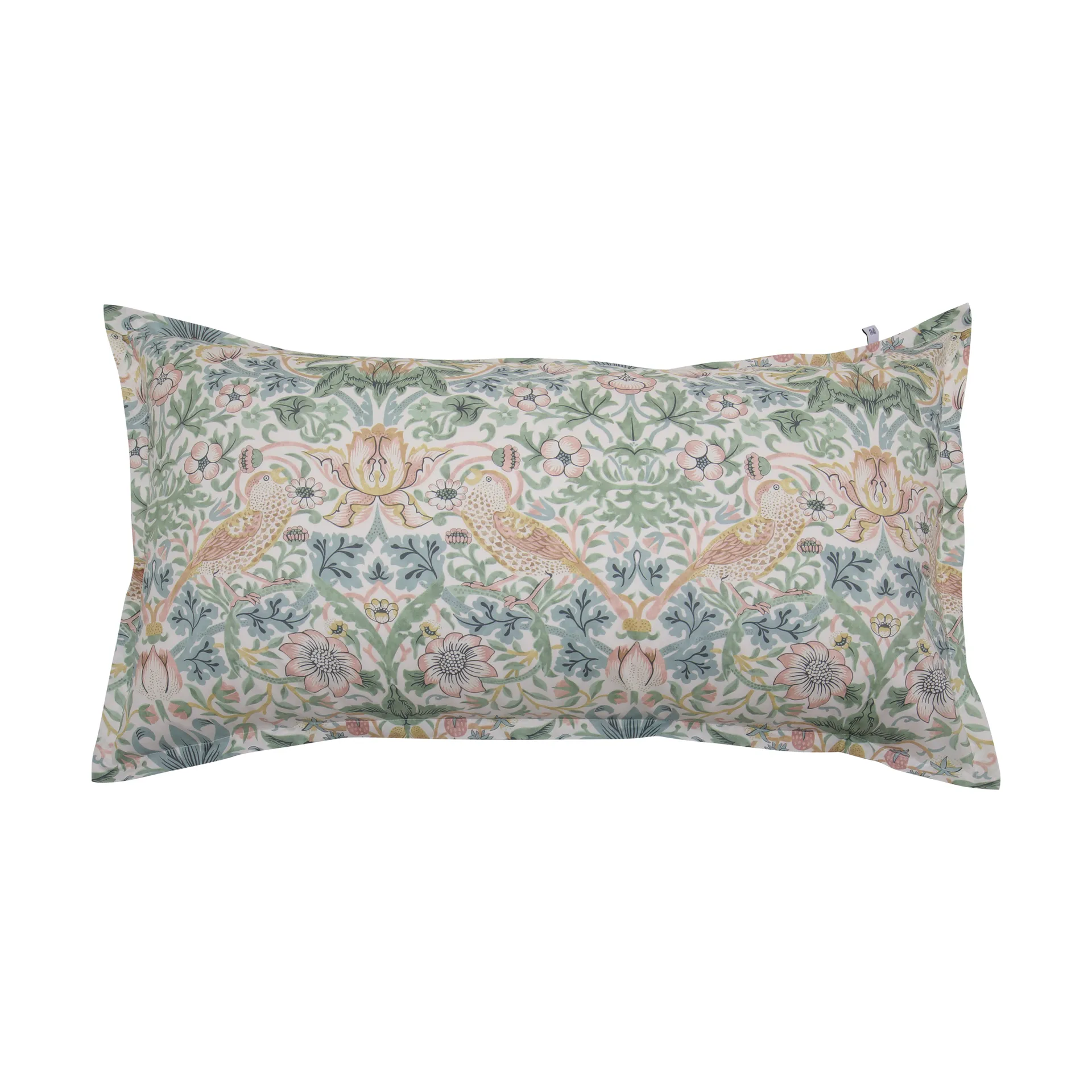 Morris & Co. Strawberry Thief Kussensloop, Groen, 50x90 cm Mille Notti