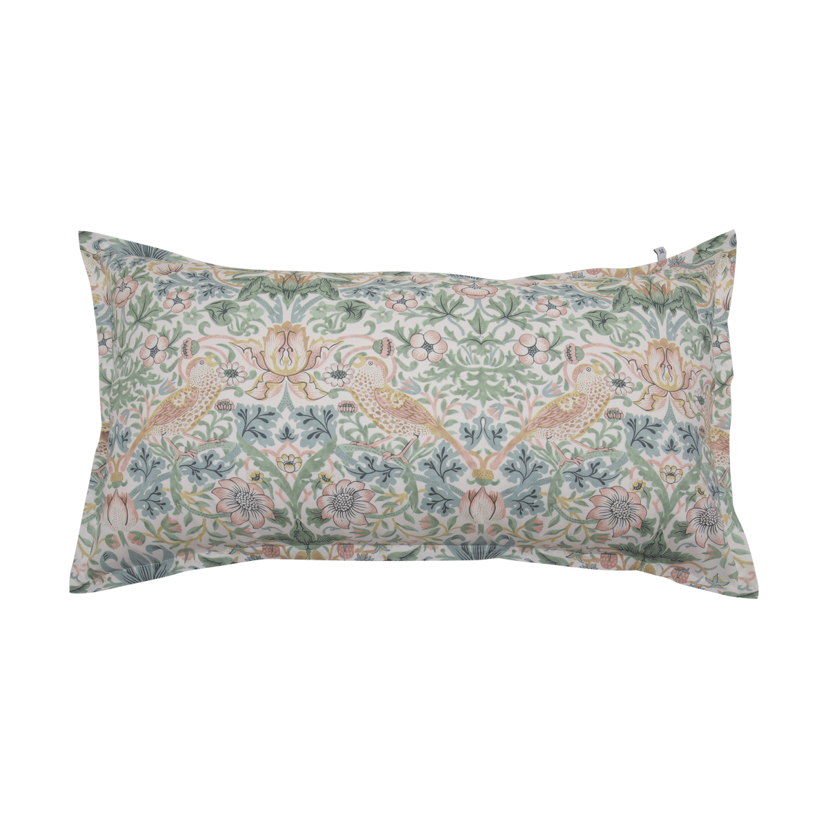 Mille Notti Morris & Co. Strawberry Thief Kussensloop Groen, 50x90 cm