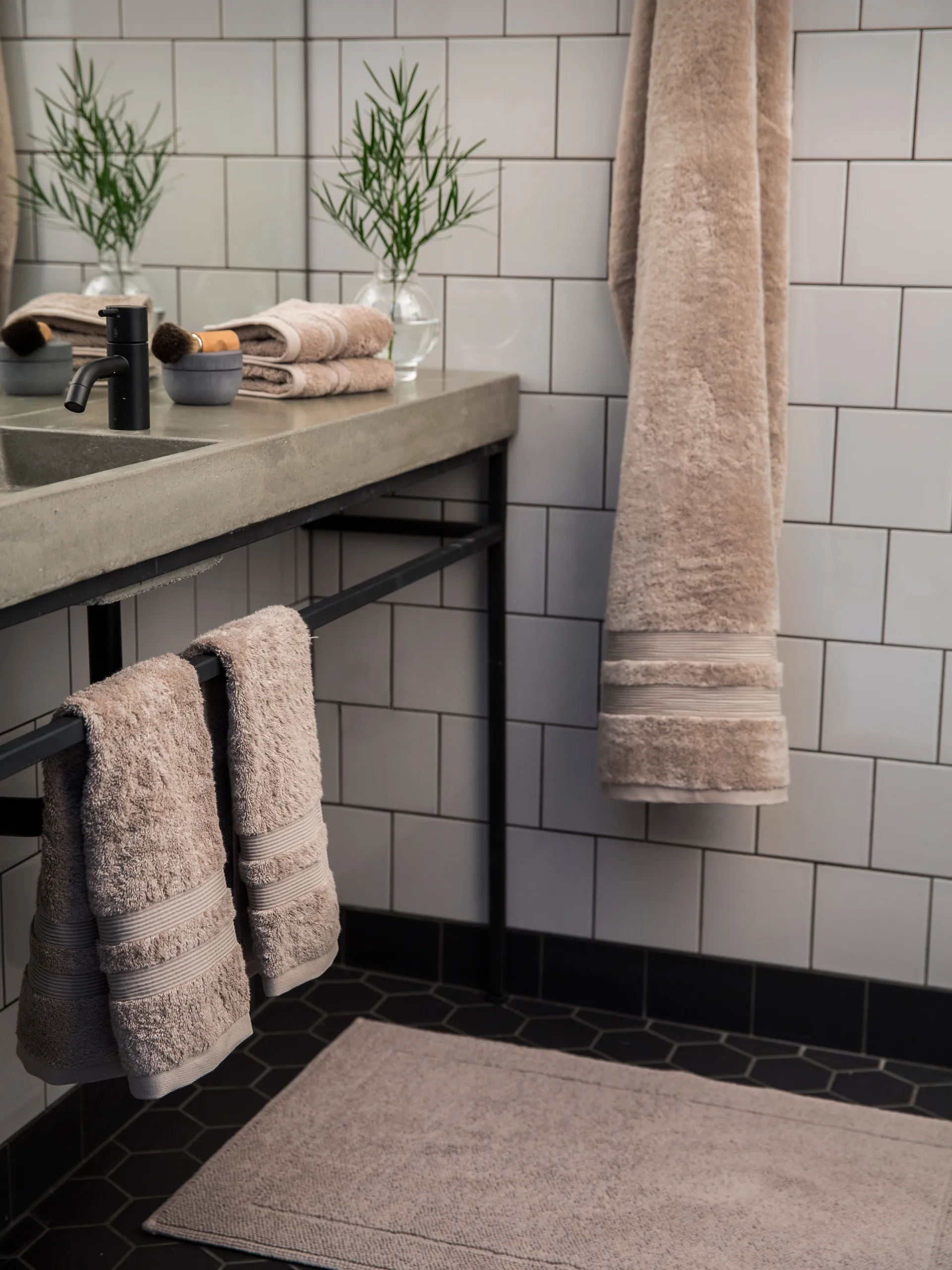 Portofino Badmat, Lichtbruin, 60x90 cm Mille Notti