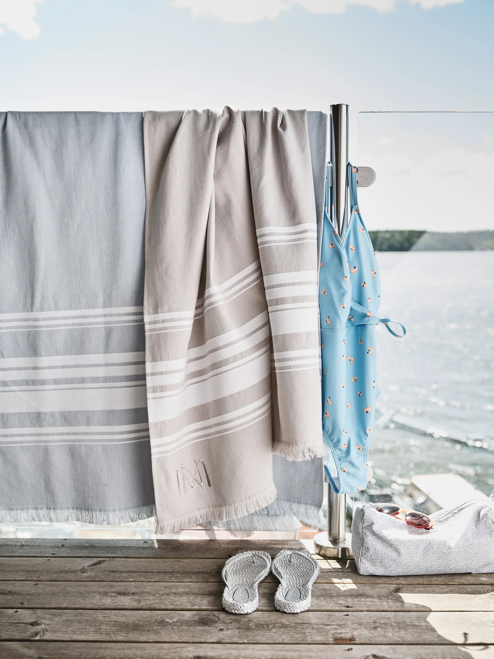 Rapallo Strandlaken EKO, Lichtblauw, 100x180 cm Mille Notti