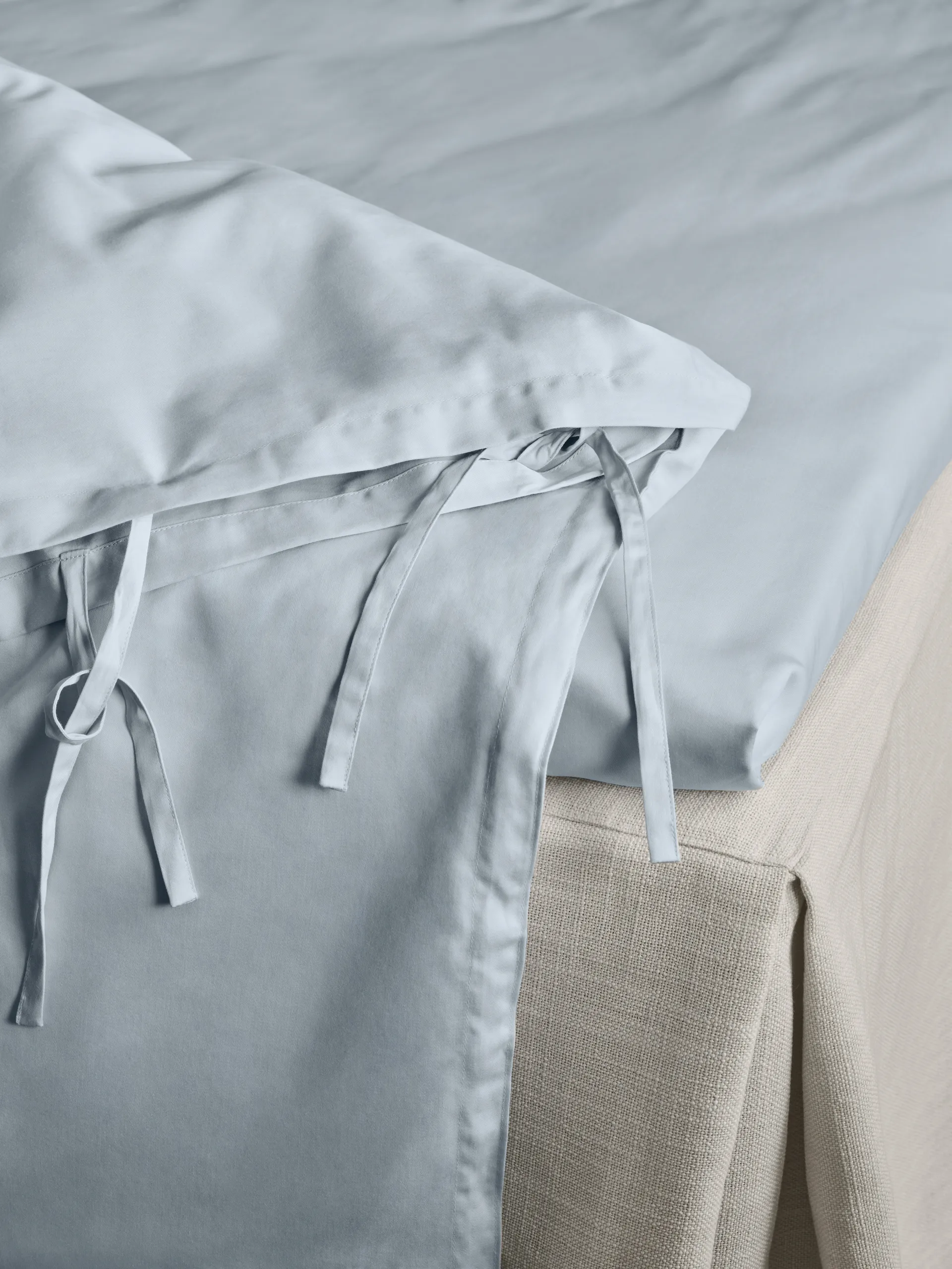 Satina Dekbedovertrek, Lichtblauw, 220x220 cm Mille Notti