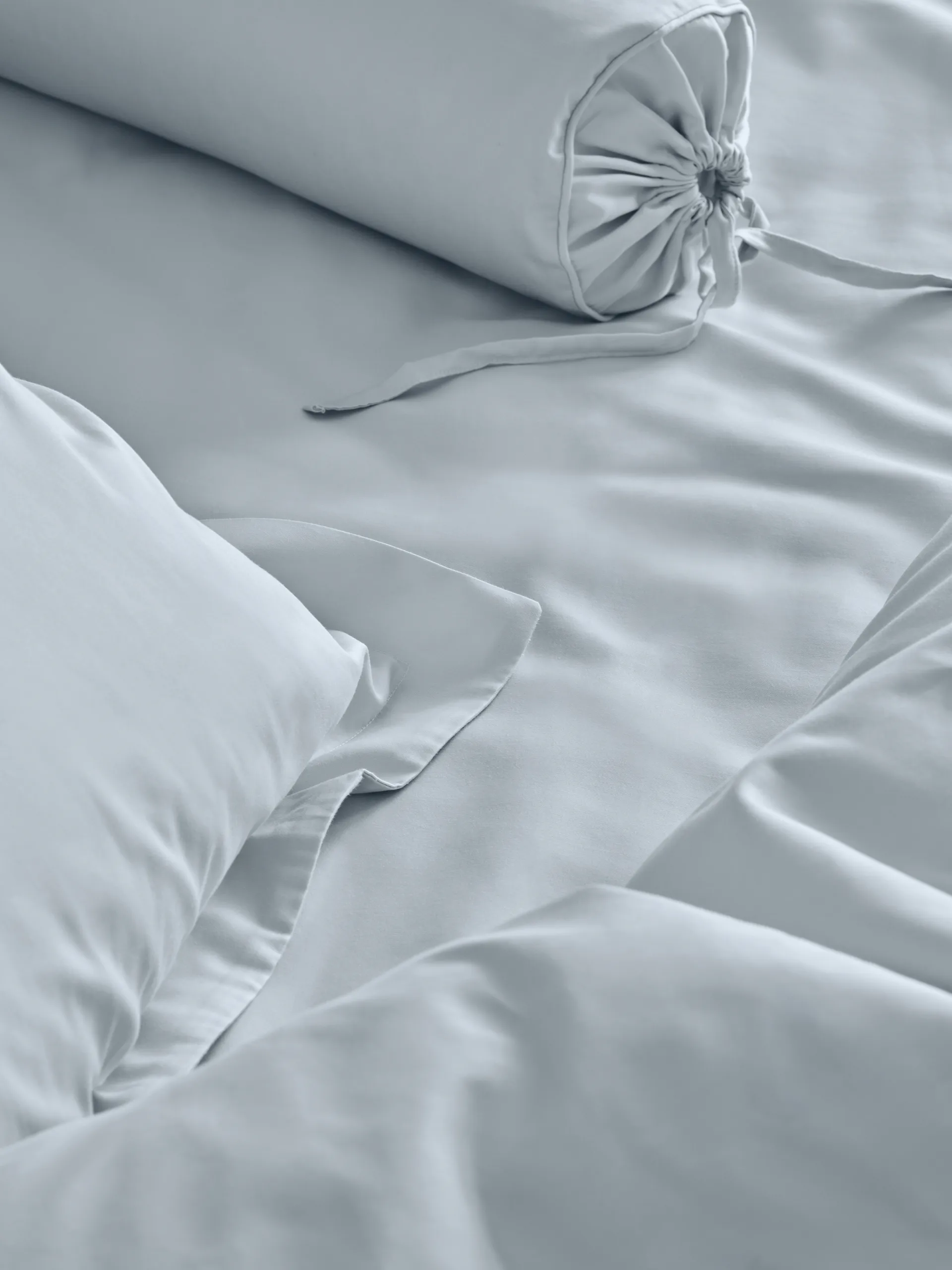 Satina Dekbedovertrek, Lichtblauw, 220x220 cm Mille Notti