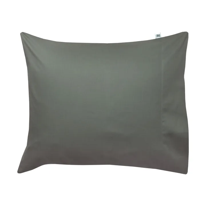 Satina plain kussensloop - Groen, 50x60 cm - Mille Notti